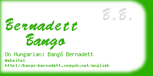 bernadett bango business card