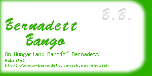 bernadett bango business card